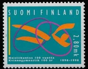 画像1: フィンランド切手  1996年　女性　体操　1種