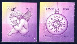 画像1: エストニア切手　 2011年 　クリスマス　2種