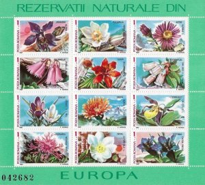 画像2: ルーマニア切手 　1987年　動物　花　鳥　24種　ホッキョクグマ　2シートセット