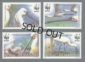 画像1: ルーマニア切手　1984年　WWF　鳥　ドナウデルタのペリカン　4種