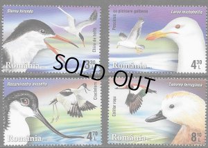 画像1: ルーマニア切手　2015年　鳥　アジサシ　水鳥　4種