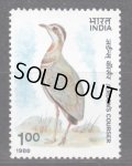 インド切手　1988年　鳥　野生生物保護　1種