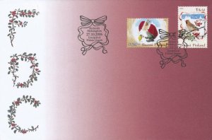 画像1: フィンランド切手  2006年　クリスマス　鳥　FDC【切手と記念印スタンプが付いた記念封筒】