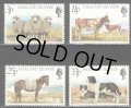 フォークランド諸島切手　1981年　犬　ウェルシュ・シープドッグ　馬　羊　牛　4種