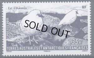 画像1: フランス領南極地域切手　2011年　鳥　カオグロサヤハシチドリ　1種
