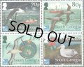 サウスジョージア・サウスサンドイッチ諸島切手　2017年　鳥　アホウドリ 保護プログラム 4種