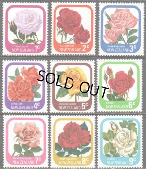 画像2: ニュージーランド切手 1975年 　バラ　花　9種