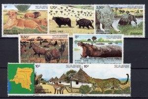 画像1: ザイール切手　1982年　ヴィルンガ国立公園　アフリカゾウ　7種
