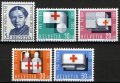 スイス切手 1963年　社会福祉　赤十字腕章　5種