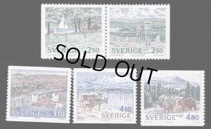 画像1: スウェーデン切手　1990年　ムドゥス国立公園　鳥　動物　5種