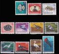 ココス諸島切手　1969年　島の野生生物　貝　文鳥　鳥　11種