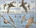 フォークランド諸島切手　2010年　鳥　ノドジロクロミズナギドリ　4種