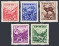 スロバキア切手　1940年　シャモア　動物　タトラ山脈　5種