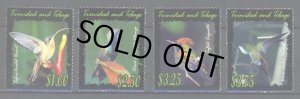 画像1: トリニダード・トバゴ切手 2002年　鳥　ムネアカハチドリ　4種