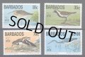 バルバドス切手 　1994年 　鳥　国際切手展 香港　キョウジョシギ　4種