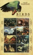 画像1: ガンビア切手　2000年　鳥　絵画　8種 (1)