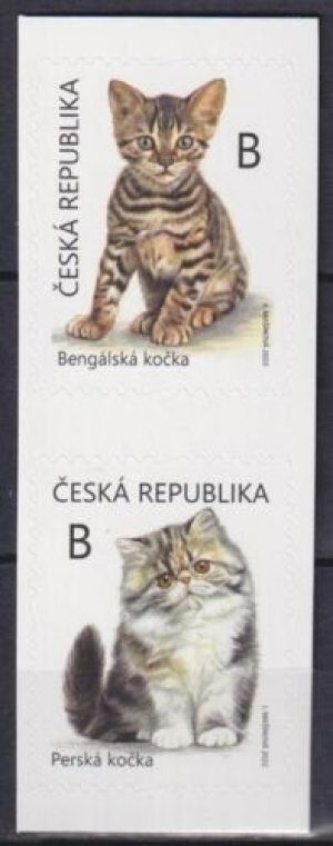 画像1: チェコ切手 2022年　ペルシャネコ　ベンガルネコ　2種