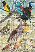 画像2: エリトリア切手　1998年　鳥　オナガニシブッポウソウ　9種 (2)