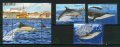 スロベニア切手　2016年　スジイルカ 　ナガスクジラ　4種