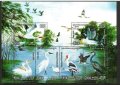 カンボジア切手　2005年　鳥　ダイサギ　オオヅル　6種