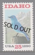 アメリカ切手 1990年　アイダホ州　鳥　マウンテン ブルーバード　1種
