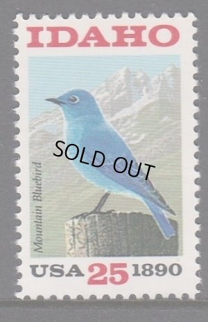 画像1: アメリカ切手 1990年　アイダホ州　鳥　マウンテン ブルーバード　1種
