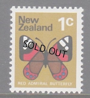 画像1: ニュージーランド切手　1970年　ニュージーランド　 蝶 　１C茶色　２C緑色