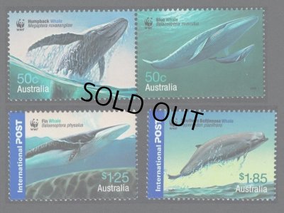 画像1: オーストラリア切手　2006年　WWF　クジラ　海洋生物　4種