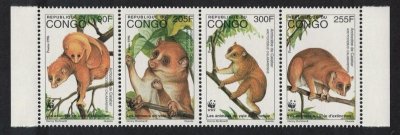 画像1: コンゴ共和国切手　1997年　動物　アンワンティボ属　WWF　4種