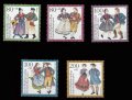 ドイツ切手 1993年　ドイツ各地の民族衣装　社会福祉　5種