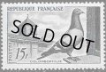 フランス切手　1957年　鳥　伝書鳩　1種