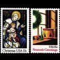 アメリカ切手  1980年　クリスマス　2種