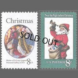 画像1: アメリカ切手  1972年　クリスマス　2種