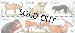 画像1: ガンビア切手　1996年　アフリカの野生動物　ショウガラゴ　6種