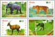 画像1: ラオス切手　2011年　野生動物　アジアゾウ　4種 (1)