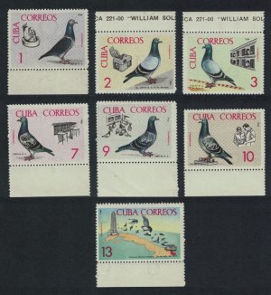 画像1: キューバ切手　1966年　鳥　ハト　レース鳩　7種