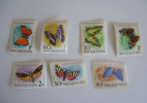 画像1: ハンガリー切手 1959年　蝶 　ヨーロッパアカタテハ　7種