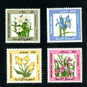 画像1: チュニジア切手　1987年　花　4種