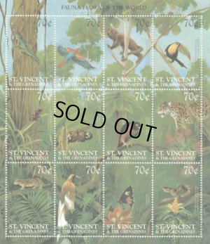 画像2: セントビンセント　グレナディーン諸島 切手　1999年　鳥　動物　サボテンミソサザイ   26種