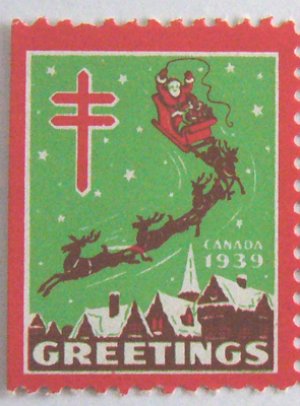 画像1: カナダ　1939年　クリスマスシール　サンタ