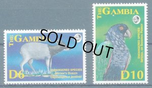 画像1: ガンビア切手　1992年　鳥　ミカドボウシインコ　地球サミット'92　2種