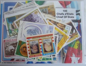 画像1: 世界 国家元首切手 セット100
