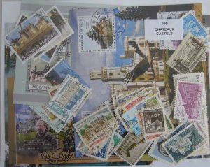 画像1: 世界の城　切手 セット100