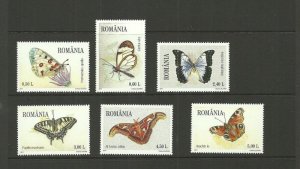 画像1: ルーマニア切手　2011年　蝶　ツマジロスカシマダラ　6種