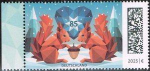 画像1: ドイツ切手　2023年　クリスマス　リス　1種