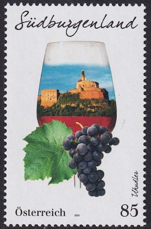 画像1: オーストリア切手 　2020年　ブルゲンラント州 ワイン　1種