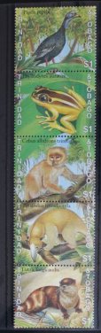 画像2: トリニダード・トバゴ切手 1989年　トリニダード・トバゴの希少動物　鳥　カエル　5種 (2)