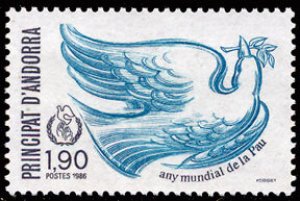 画像1: フランス領アンドラ切手　1986年　鳥　国際平和年　平和の鳩　1種