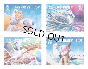 画像1: ガーンジー島切手　2022年　カモメ　鳥　4種