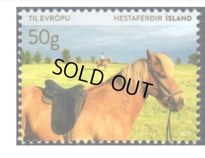 画像1: アイスランド切手　2017年　馬　観光　1種